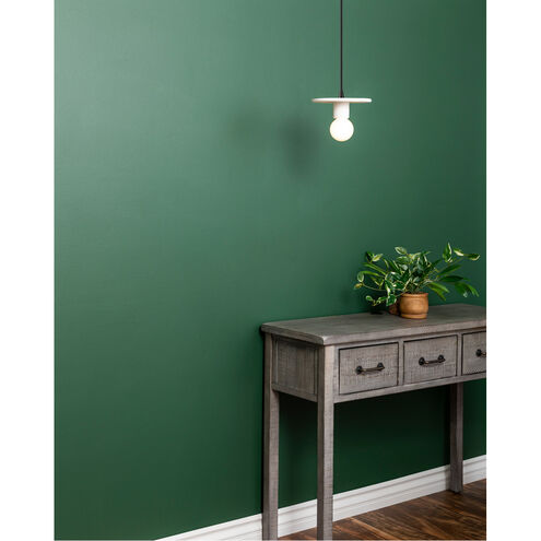 Radiance Collection 1 Light 8 inch Bisque Pendant Ceiling Light