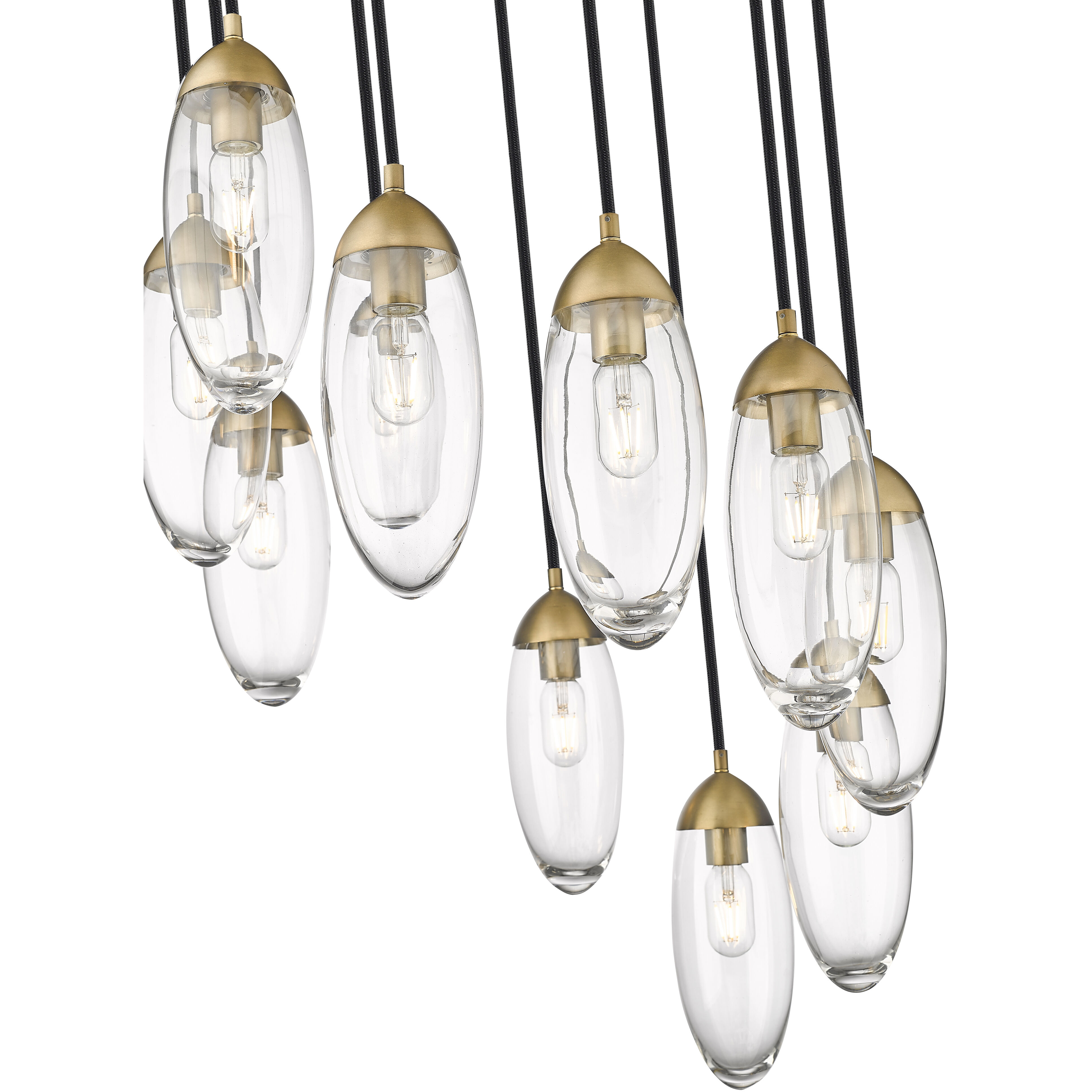 Arden 11 Light 24 inch Rubbed Brass Chandelier Ceiling Light