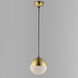 Half Moon LED 7.75 inch Metallic Gold Mini Pendant Ceiling Light