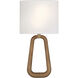 Jori 2 Light 10 inch Aged Brass Bath Vanity Light Wall Light in Aged Brass and Wood