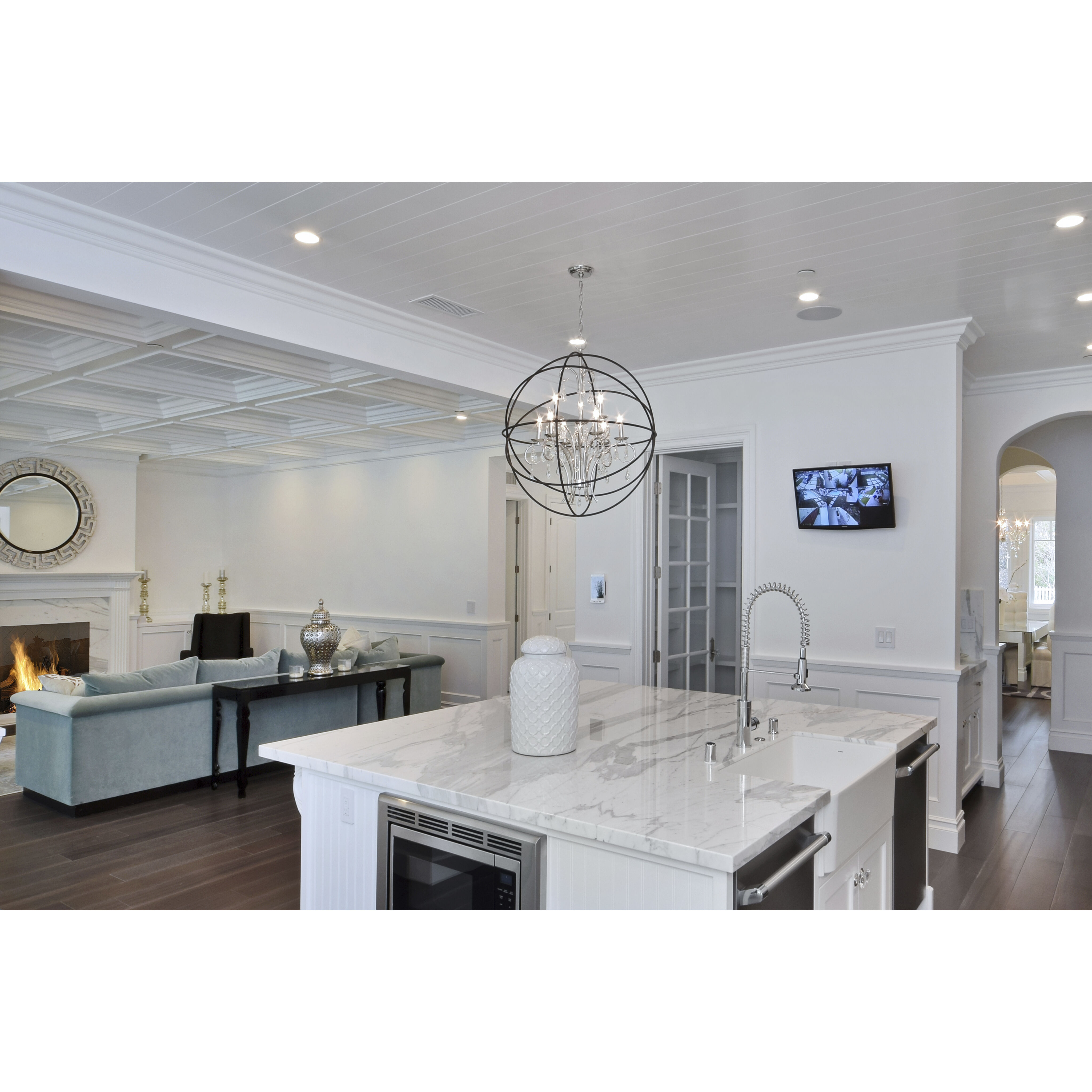 Orbit 6 Light 25 inch Oil Rubbed Bronze Chandelier Ceiling Light in Candelabra