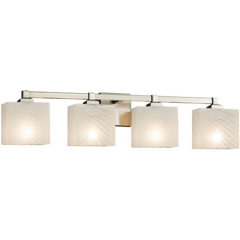 Fusion LED 23.5 inch Brushed Nickel Vanity Light Wall Light in 2100 Lm LED, Rectangle, Weave Fusion