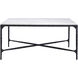 Seville 38 X 38 inch Graphite with White Coffee Table, Forged