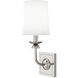 William 1 Light 5.25 inch Polished Nickel Wall Sconce Wall Light