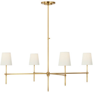 Thomas O'Brien Bryant LED 48 inch Hand-Rubbed Antique Brass Chandelier Ceiling Light, Extra Large