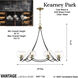 Vantage Kearney Park 8 Light 35 inch Coal and Soft Brass Chandelier Ceiling Light