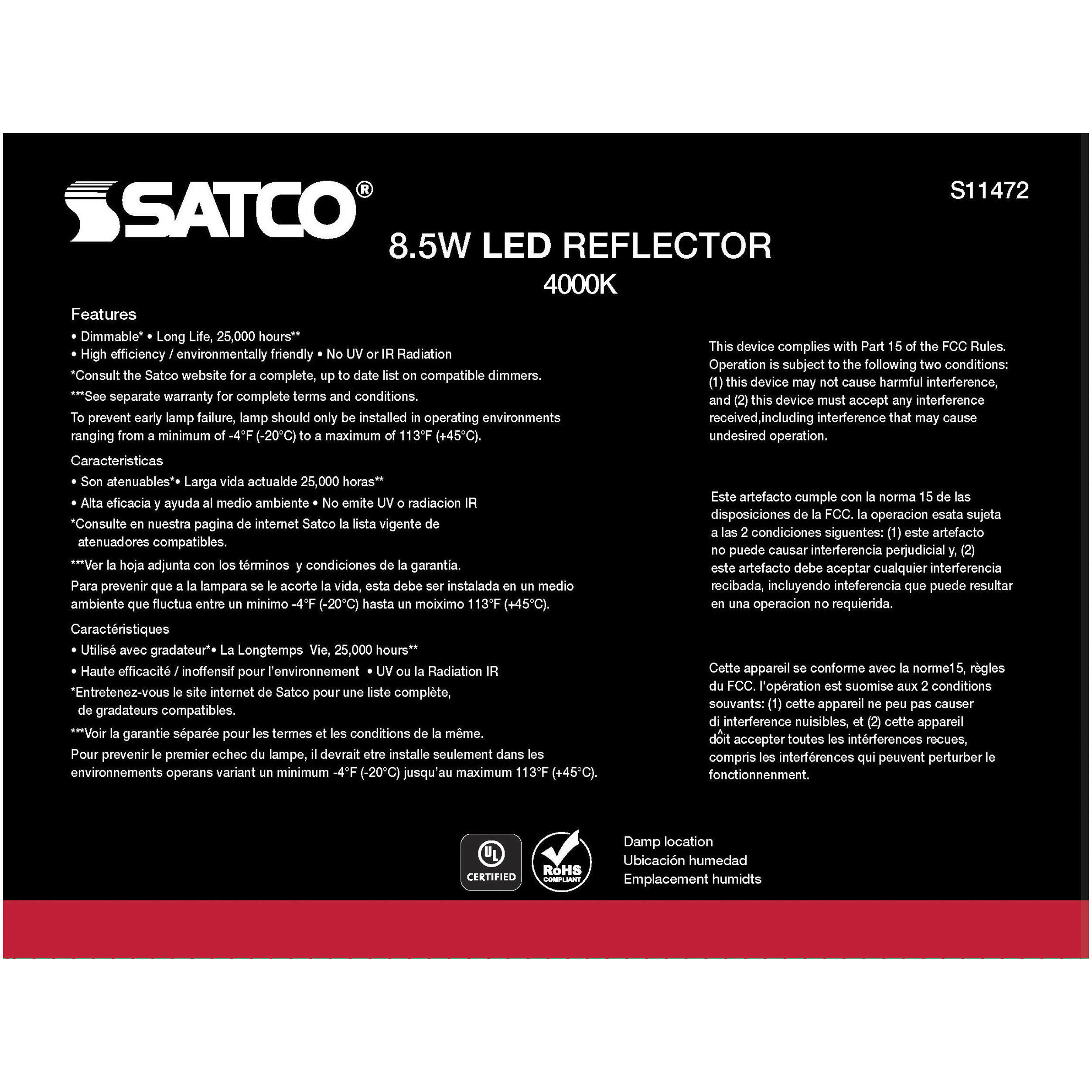 Lumos LED Medium 8.50 watt 4000K LED Bulb