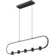 Saros LED 42 inch Matte Black Linear Chandelier Ceiling Light