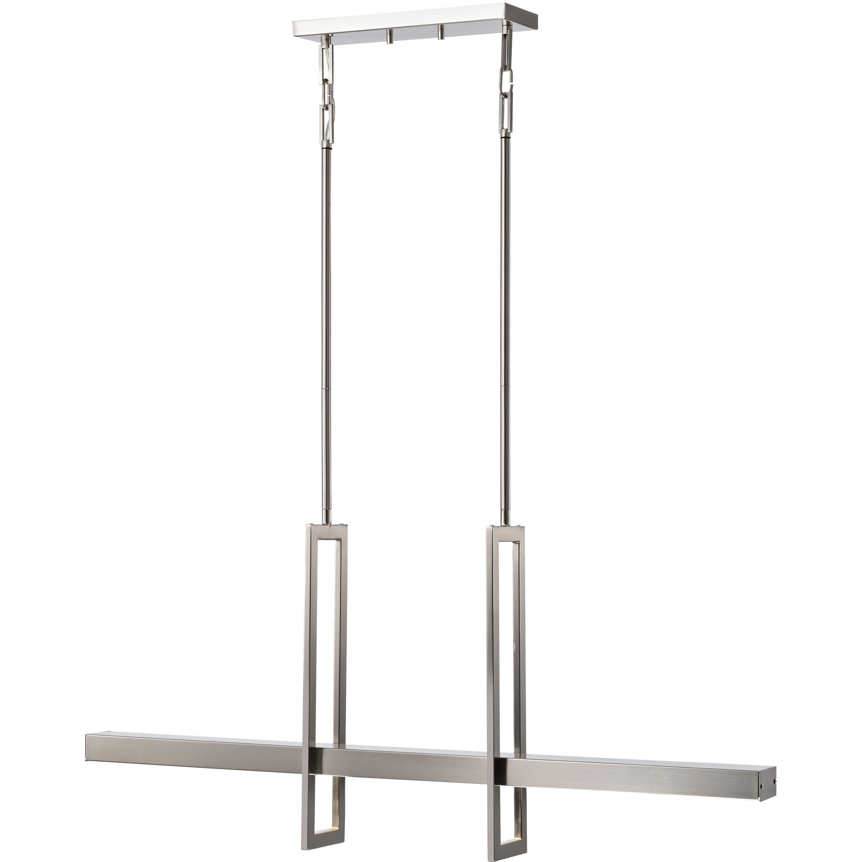 Frame LED 36 inch Brushed Nickel Island Pendant Ceiling Light 