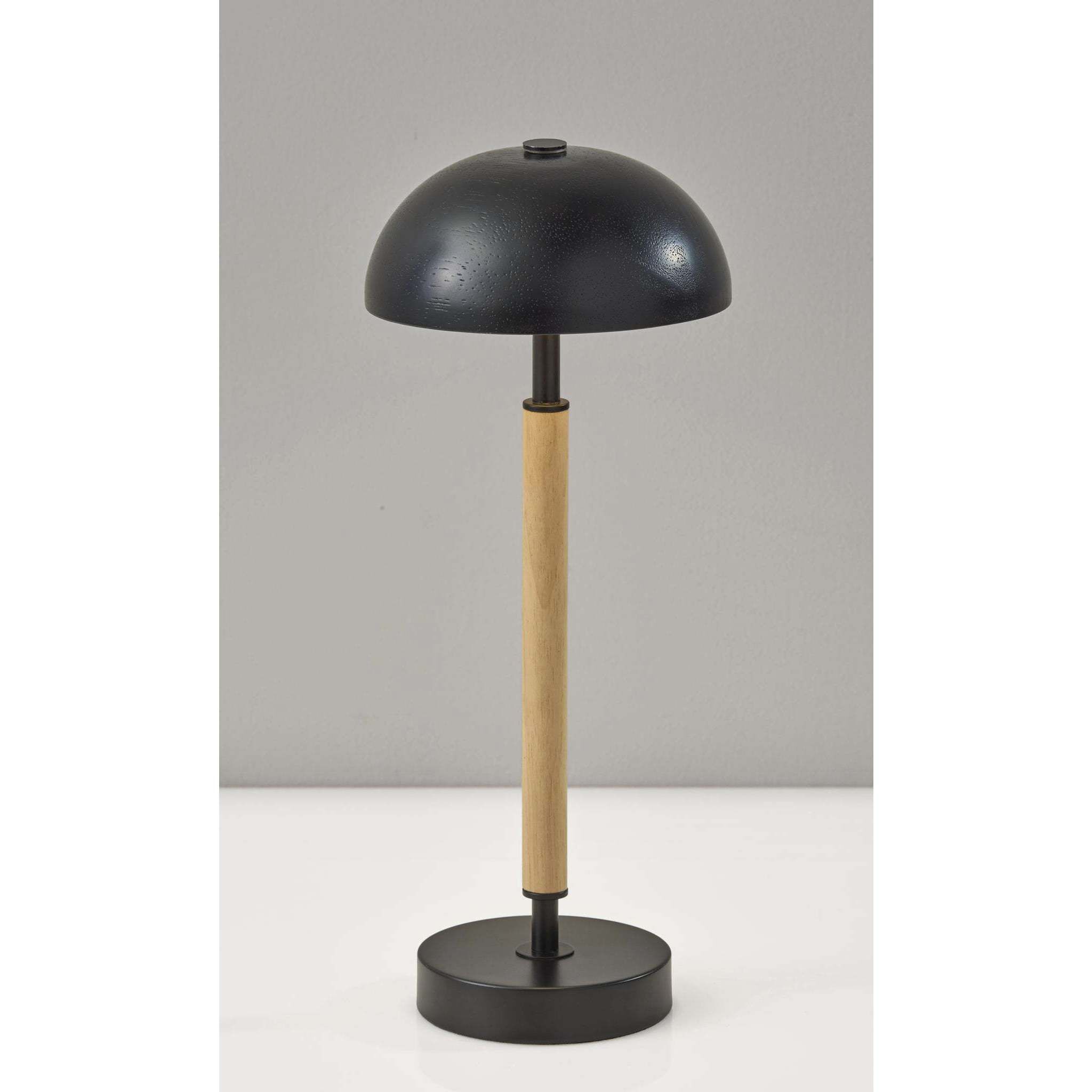 Ronny 14.63 inch 1.50 watt Natural Wood and Black LED Cordless Table Lamp Portable Light