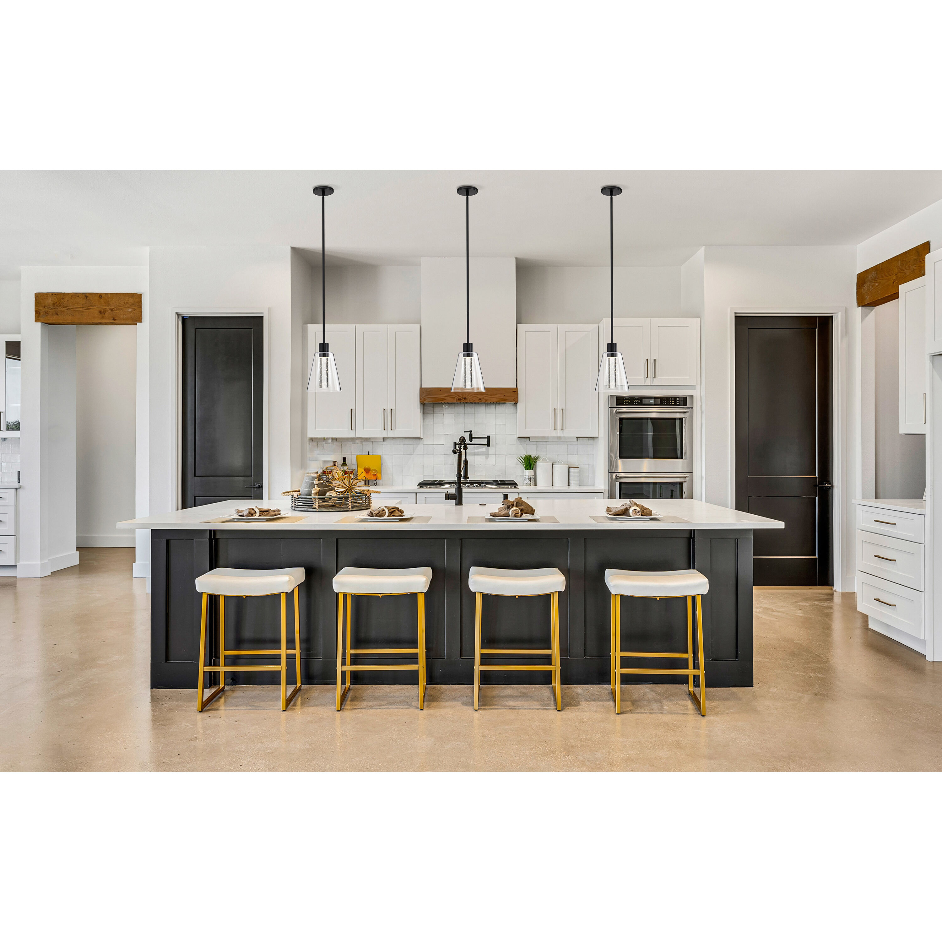 Aura LED 7.25 inch Matte Black Pendant Ceiling Light