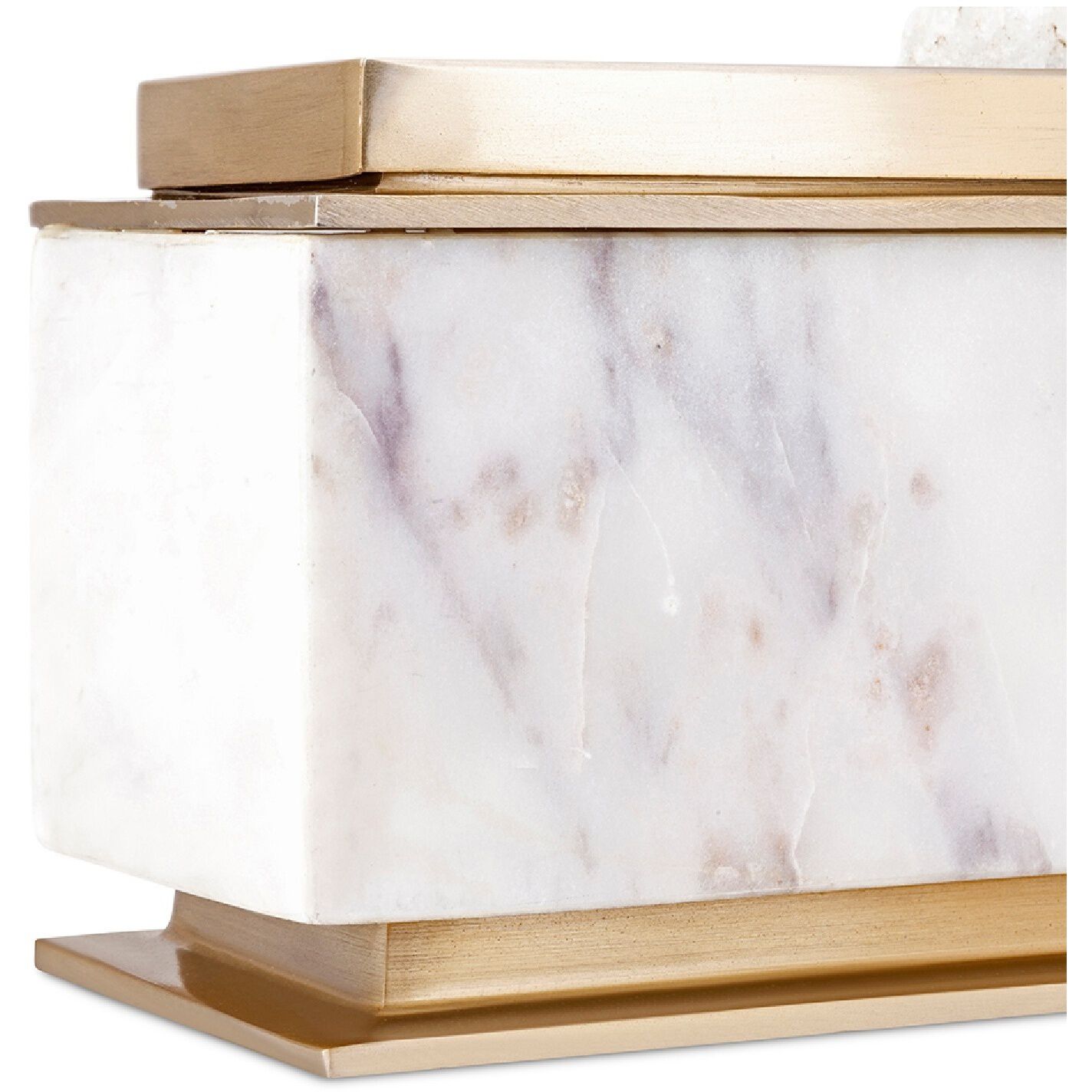 Anita 14 X 4.5 inch White/Gold Decorative Box