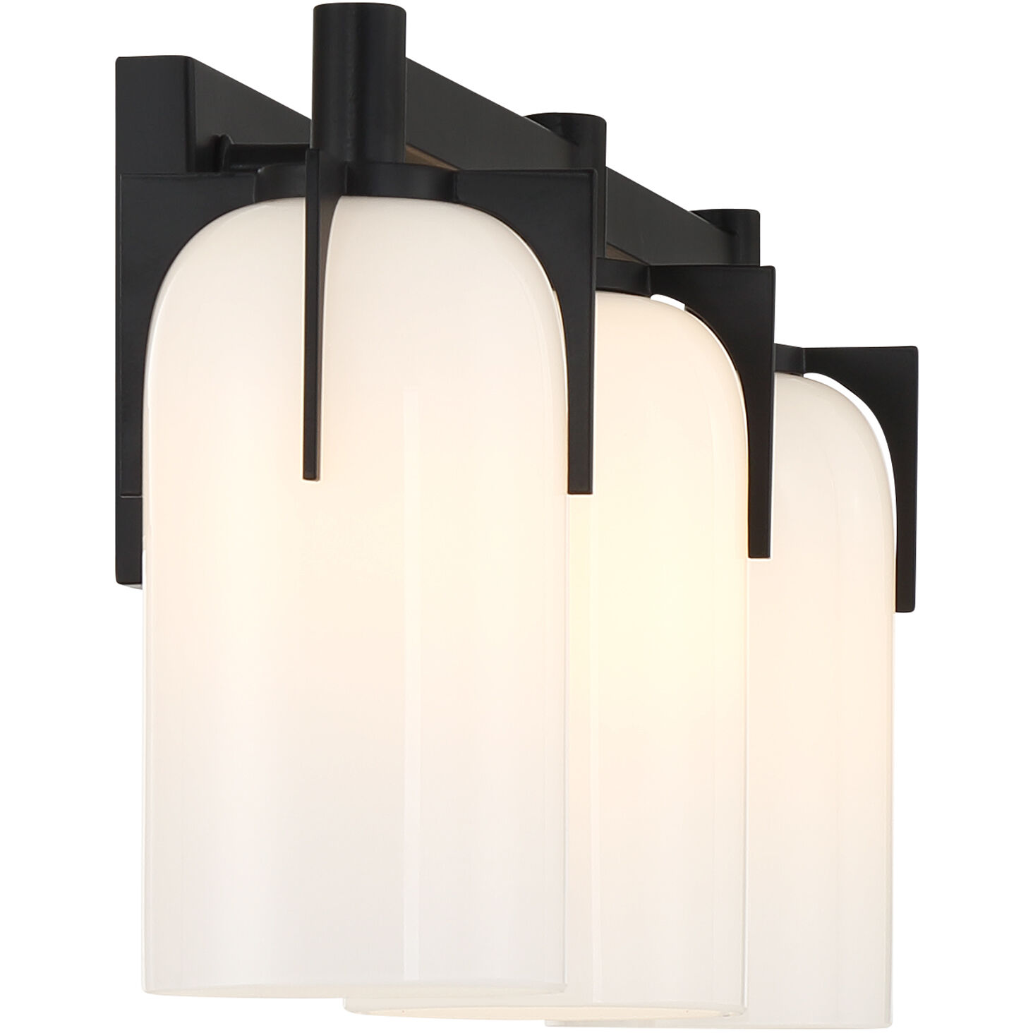 Caldwell 3 Light 24 inch Black Bathroom Vanity Light Wall Light