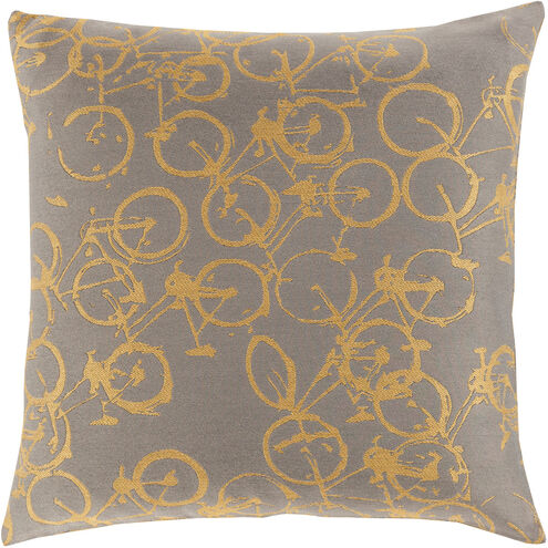 Pedal Power 18 inch Bright Yellow, Charcoal Pillow Kit