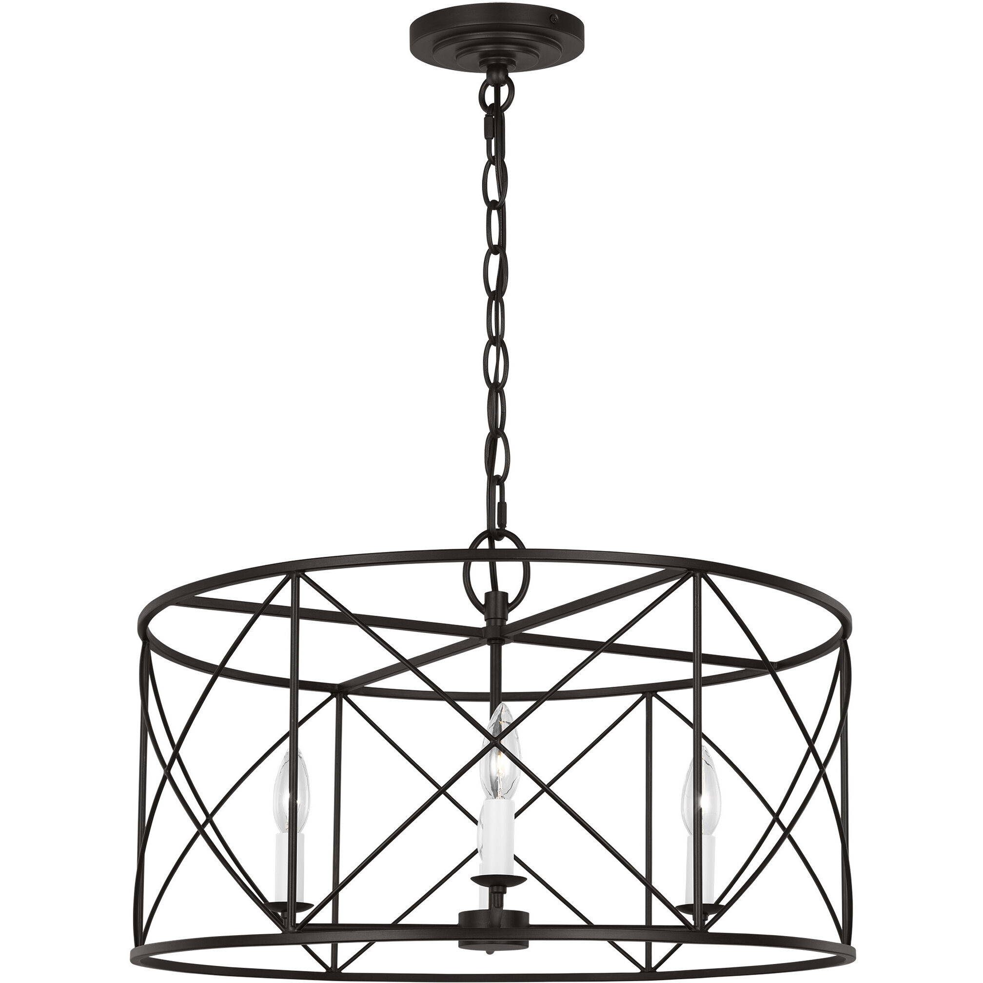 C&M by Chapman & Myers Beatrix 4 Light 22 inch Aged Iron Lantern Pendant Ceiling Light