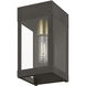 Barrett 1 Light 9.75 inch Bronze with Antique Brass Candle Outdoor Wall Lantern