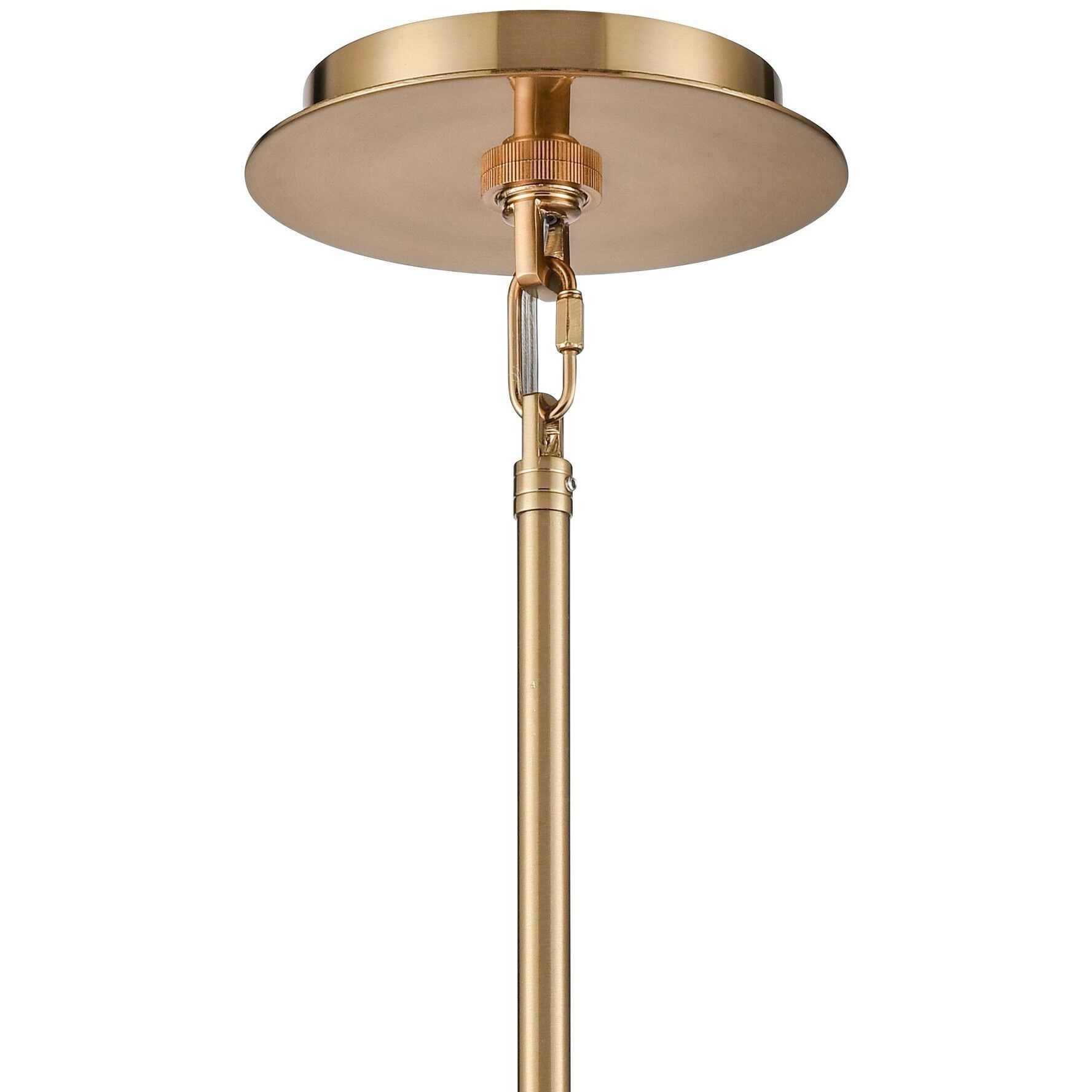 Lumis 1 Light 7.75 inch Lacquered Gold Pendant Ceiling Light, Converts to Semi Flush