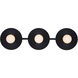 Payton 3 Light 28.5 inch Black Vanity Light Wall Light