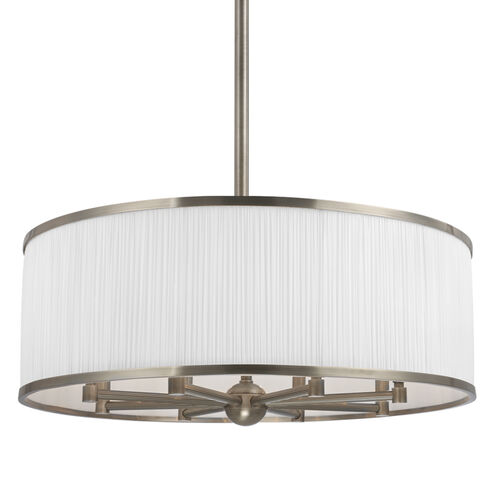 Hastings 8 Light 30 inch Historic Nickel Chandelier Ceiling Light
