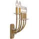 Atella 5 Light 12 inch Ashen Gold Wall Sconce Wall Light