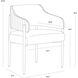 Tova Dillon Cream / Bravo Ash Dining Armchair