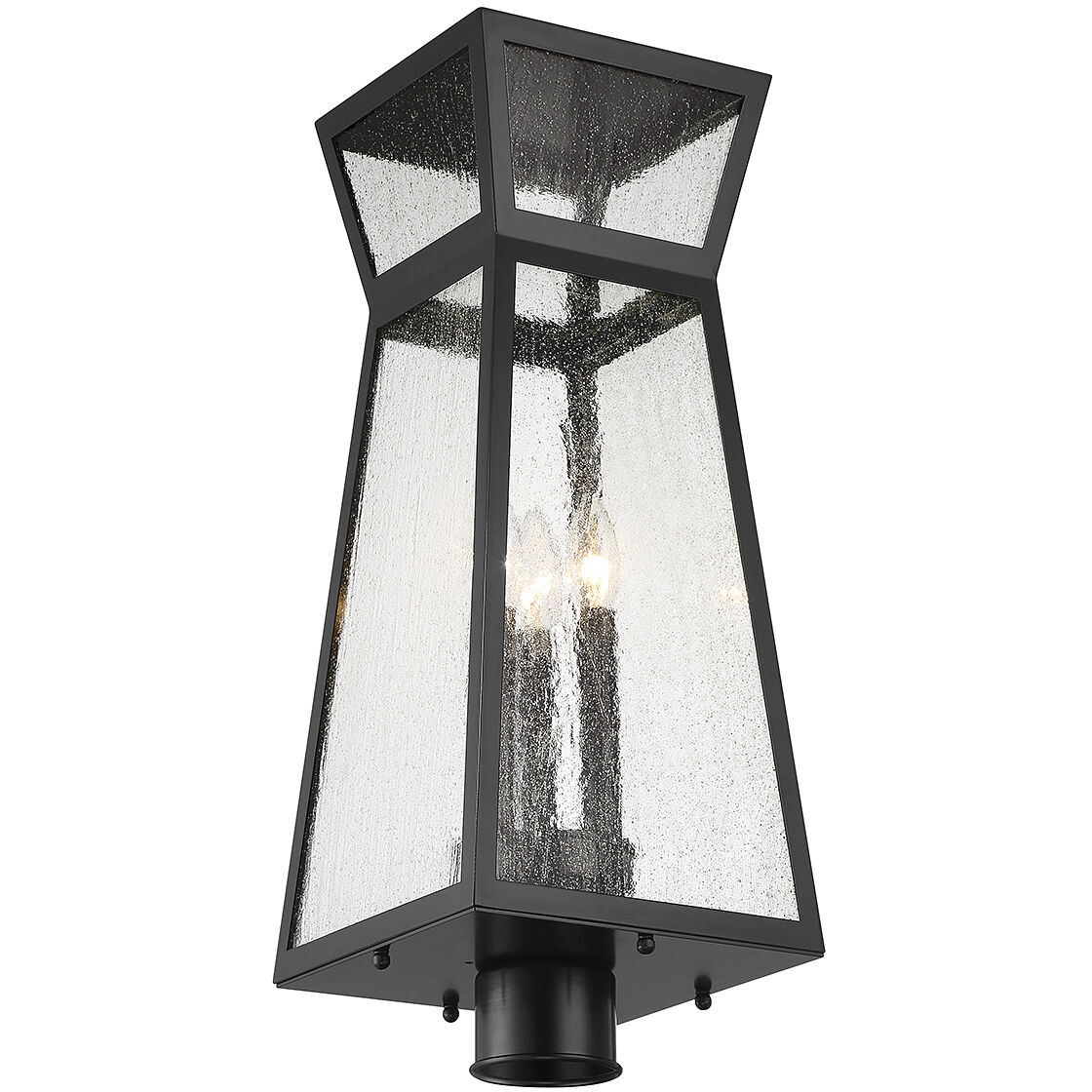 Millford 3 Light 23.25 inch Black Outdoor Post Lantern