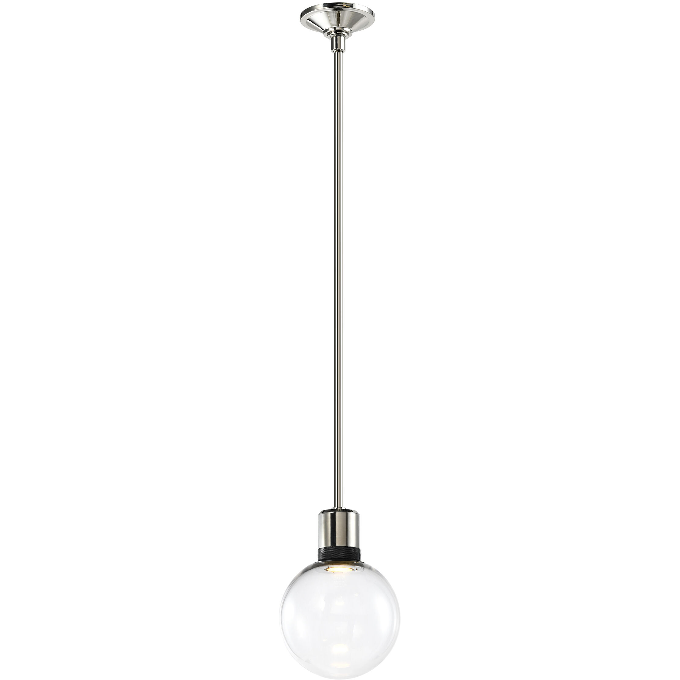 Zigrina 1 Light 7.88 inch Polished Nickel Pendant Ceiling Light