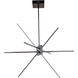 Summit LED 30 inch Matte Black Chandelier Ceiling Light, Swivel