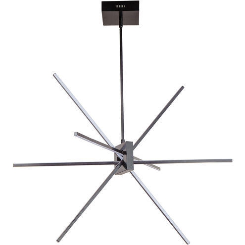 Summit LED 30 inch Matte Black Chandelier Ceiling Light, Swivel
