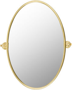 Burnish 30.25 X 25.25 inch Gold Mirror, Oval