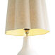 Beatriz 38.19 inch 100 watt White Drip-Effect with Vintage Brass Table Lamp Portable Light