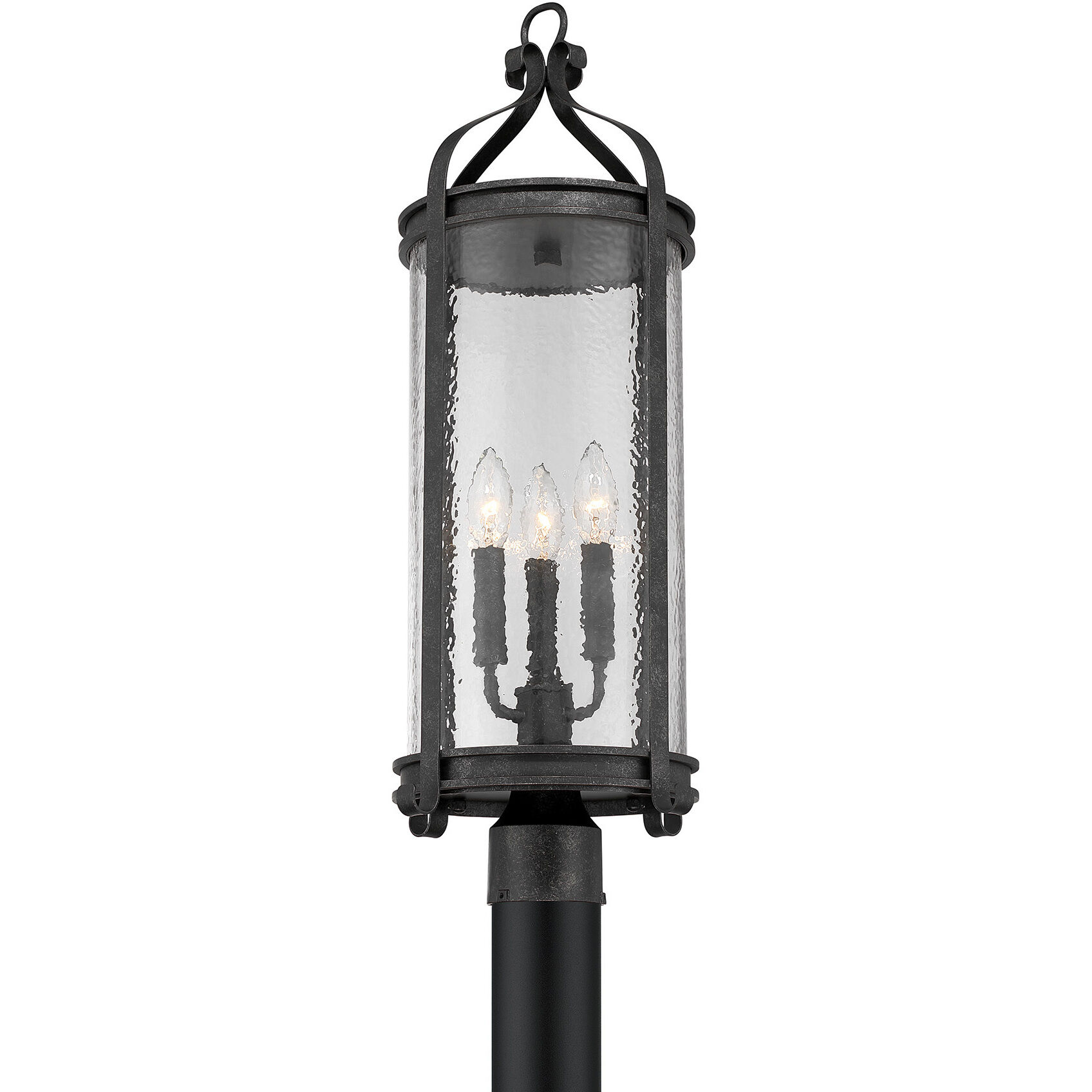 Preston 3 Light 26.5 inch Iron Oxide Outdoor Post Lantern