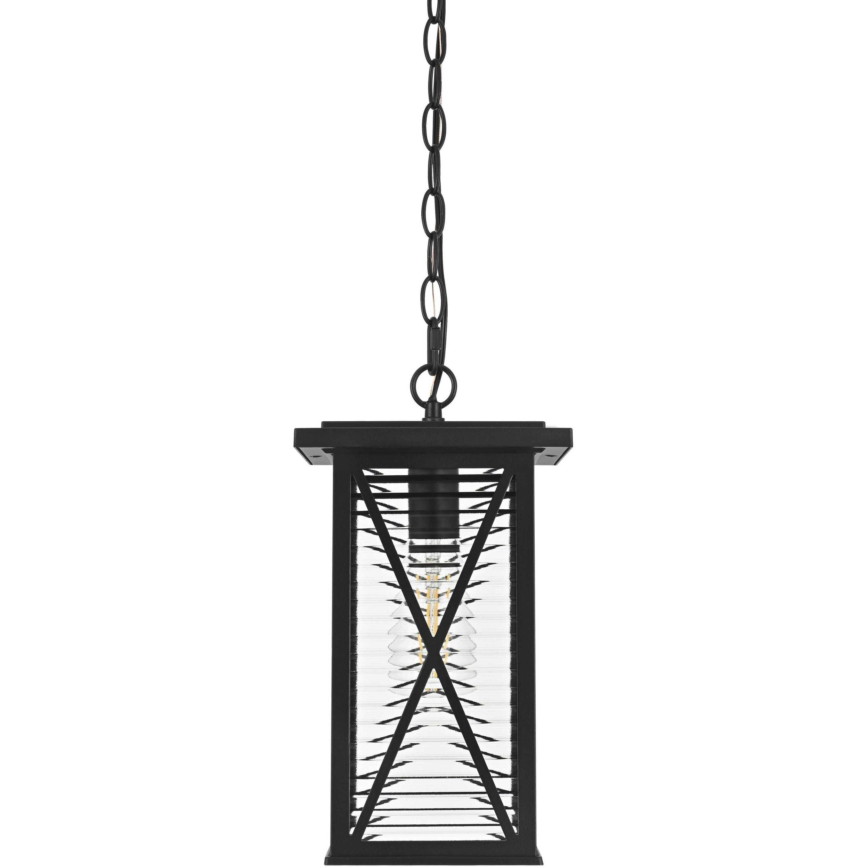 Jada 1 Light 7.5 inch Black Outdoor Pendant
