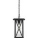Jada 1 Light 7.5 inch Black Outdoor Pendant