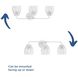 Quillan 3 Light 23.87 inch White Plaster Bathroom Vanity Light Wall Light