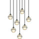 Misty 7 Light 19.25 inch Matte Black Pendant Ceiling Light