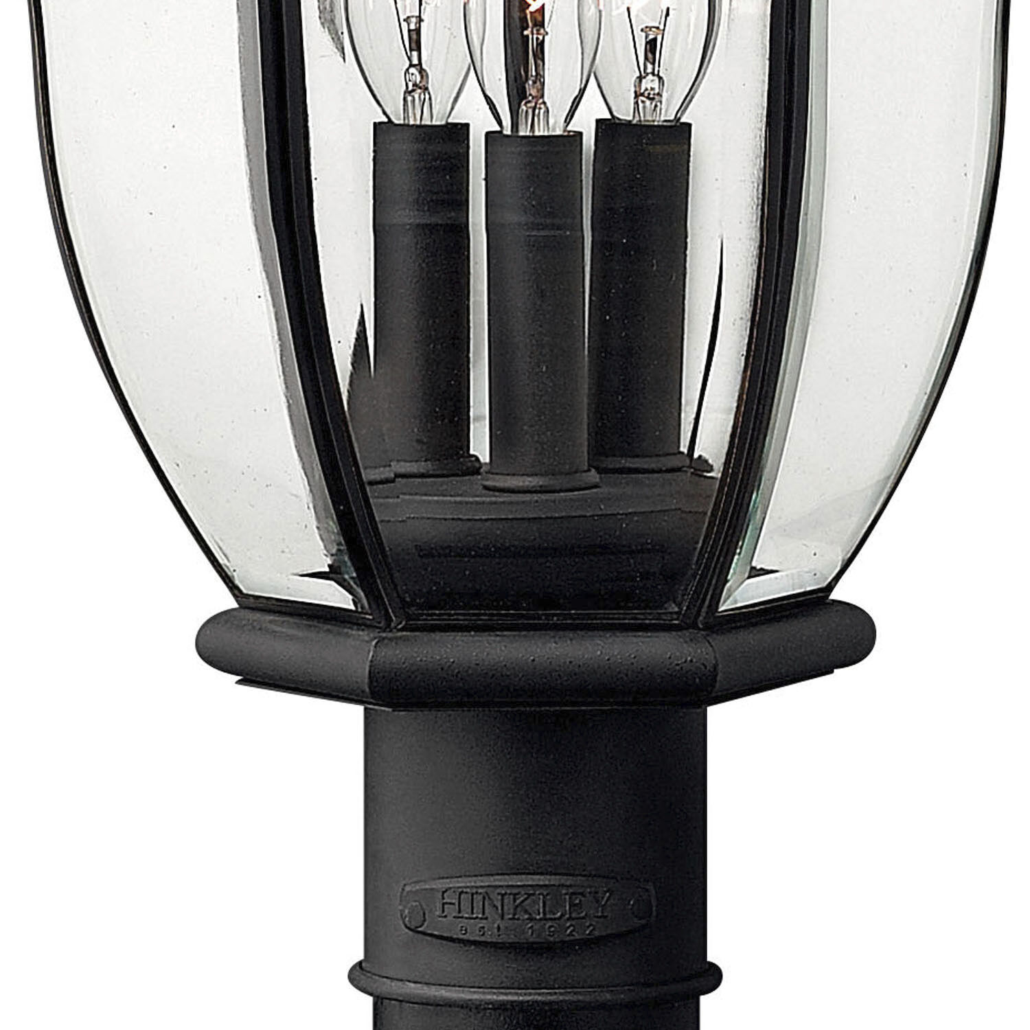 Estate Series San Clemente 3 Light 22.25 inch Museum Black Outdoor Post Mount Lantern