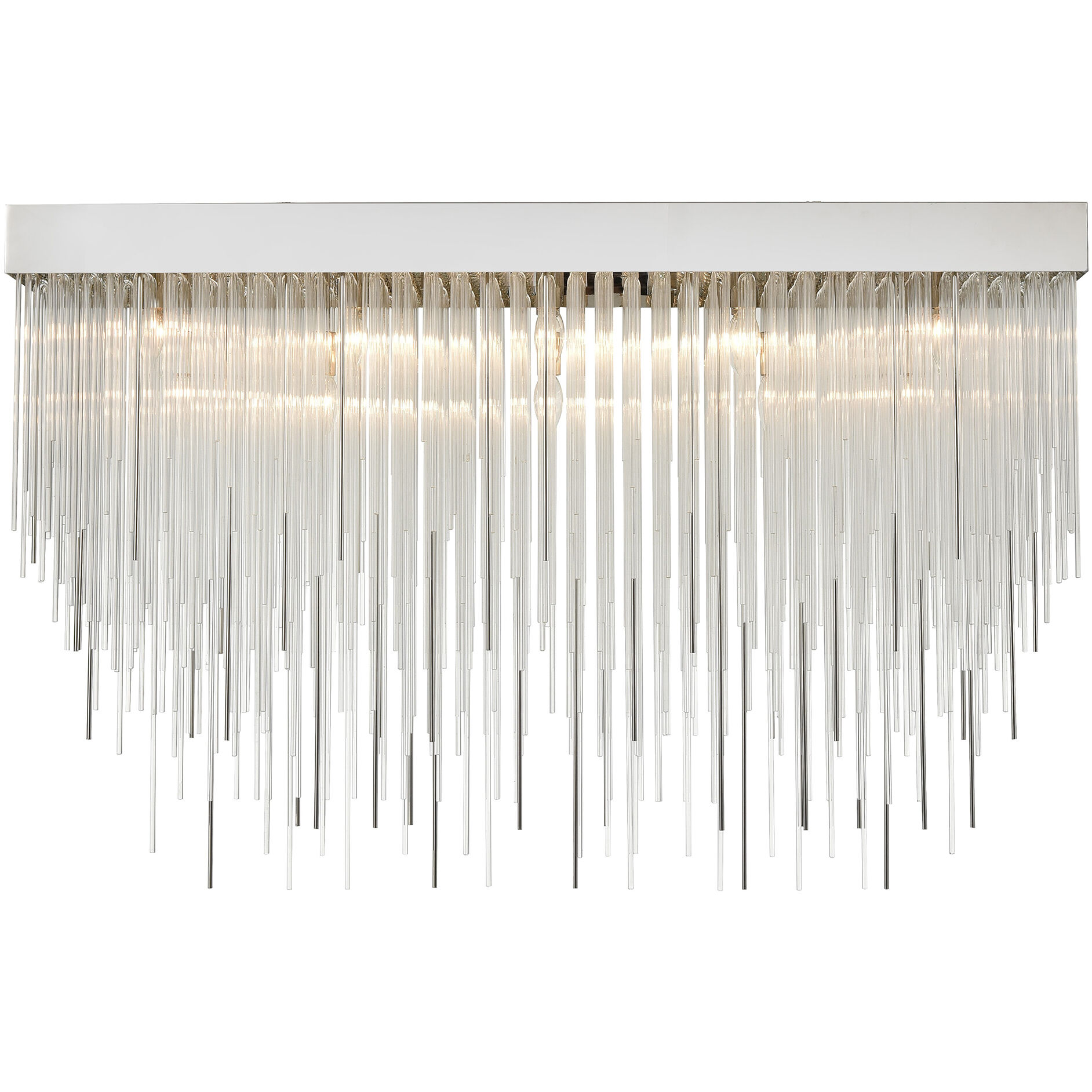 Waterfall 27 Light 18 inch Polished Nickel Chandelier Ceiling Light