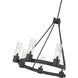 Evandrel 8 Light 32 inch Matte Black Chandelier Ceiling Light