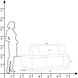 Islander Vanilla and Dark Walnut Sofa, Left