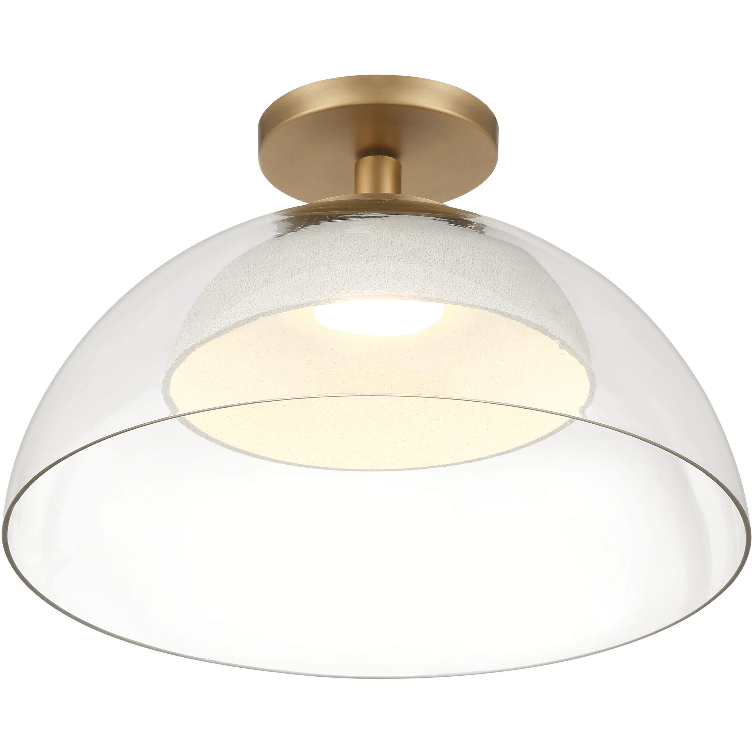 Halwynd LED 15 inch Legacy Brass Convertible Pendant/Semi-Flush Ceiling Light