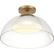 Halwynd LED 15 inch Legacy Brass Convertible Pendant/Semi-Flush Ceiling Light