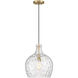 Coastal 1 Light 12.75 inch Natural Brass Pendant Ceiling Light