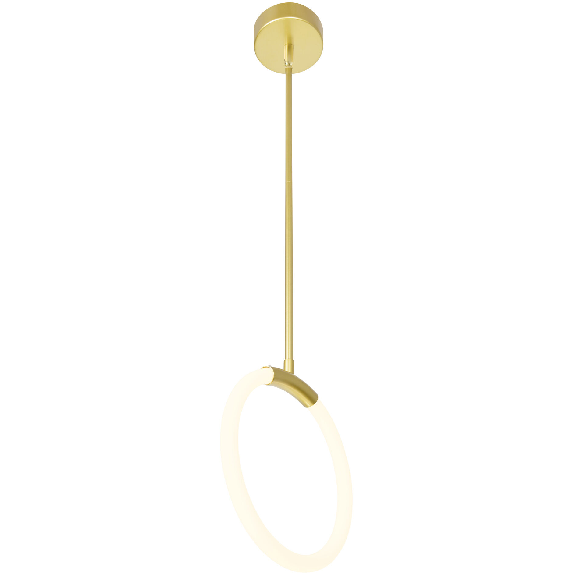 Hoops LED 5 inch Satin Gold Pendant Ceiling Light