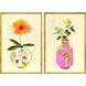 Gilded Garden II Pink and Blue and Green and White Framed Art, The Studio