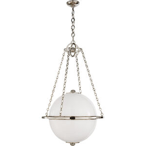 Chapman & Myers Modern Globe 2 Light 24.25 inch Polished Nickel Globe Lantern Pendant Ceiling Light