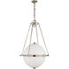 Chapman & Myers Modern Globe 2 Light 24.25 inch Polished Nickel Globe Lantern Pendant Ceiling Light