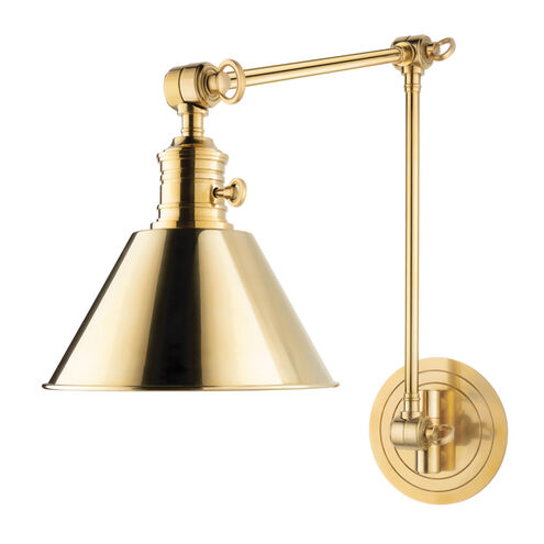 Garden City 33.25 inch 75.00 watt Aged Brass Swing-Arm Wall Sconce Wall Light