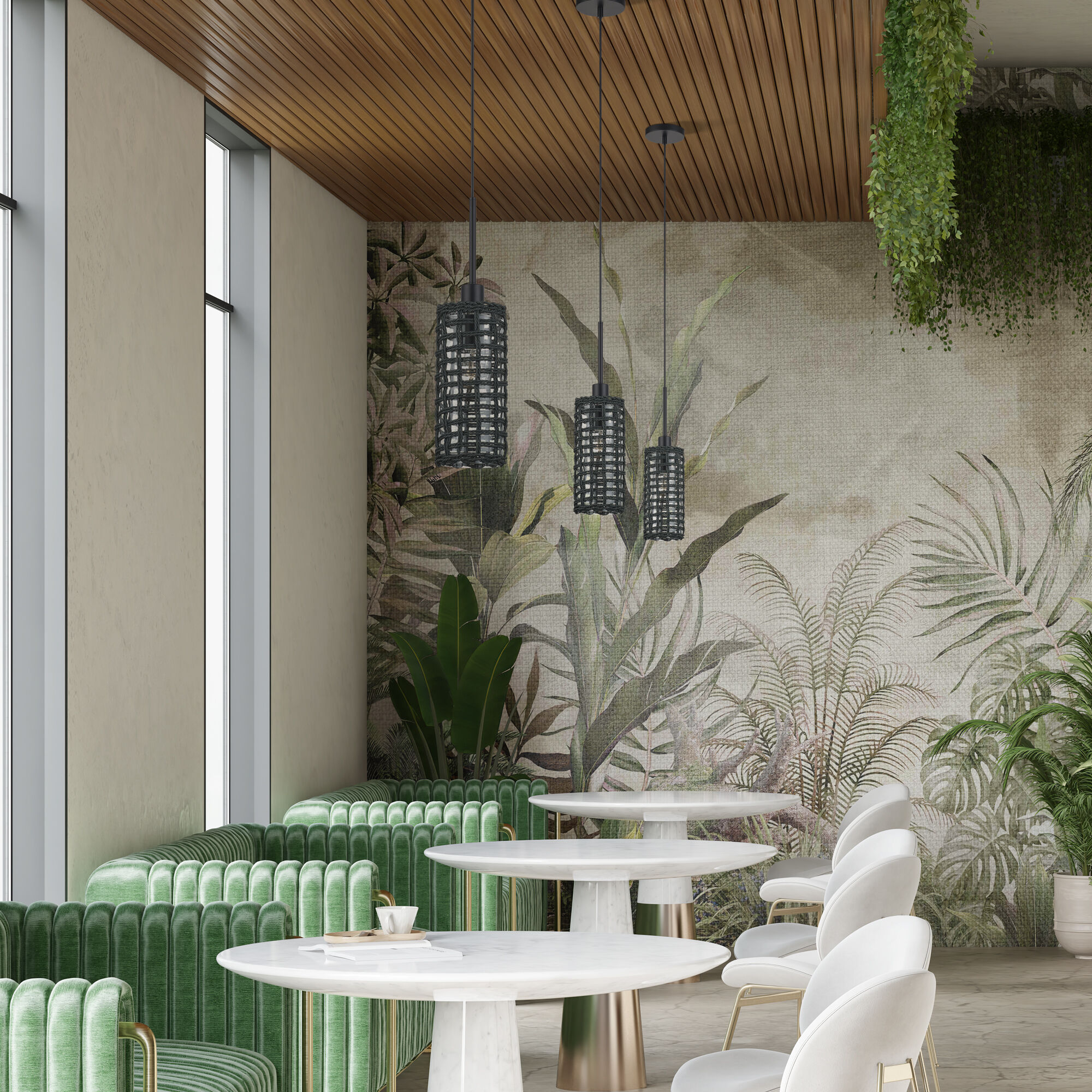 Twinewell 1 Light 5.13 inch Black Mini Pendant Ceiling Light