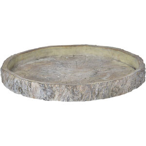 Faux Wood Natural Outdoor Decorative Plate